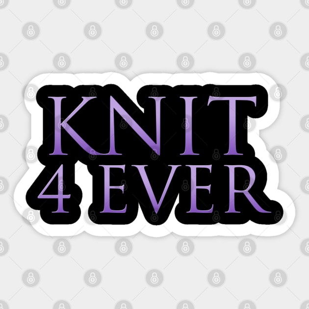 KNIT 4 EVER Purple Gradient Sticker by Maries Papier Bleu